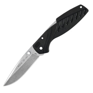 Buck Knives 366 Rival III Folding Knife with Pocket Clip, Black, 3-5/8" 420HC Stainless Steel Blade, EDC