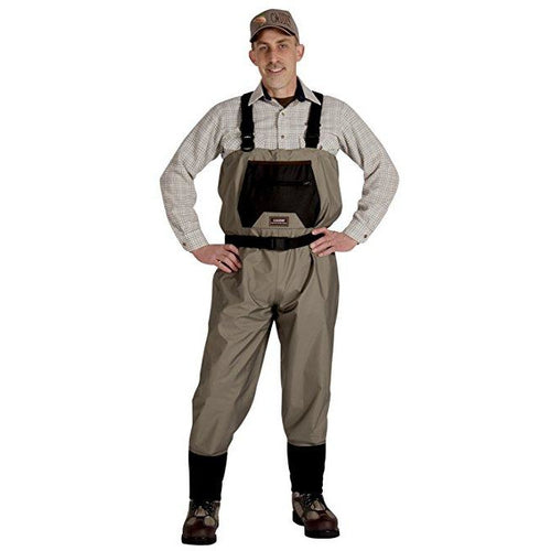 Caddis Natural Breathable Chest Waders with Vest