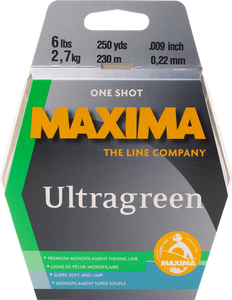 Maxima One Shot Ultragreen Monofilament Fishing Line